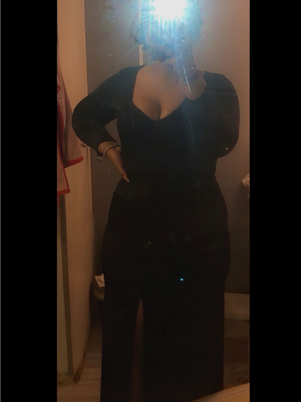 Forever 21 Black Maxi Dress with Front Slit